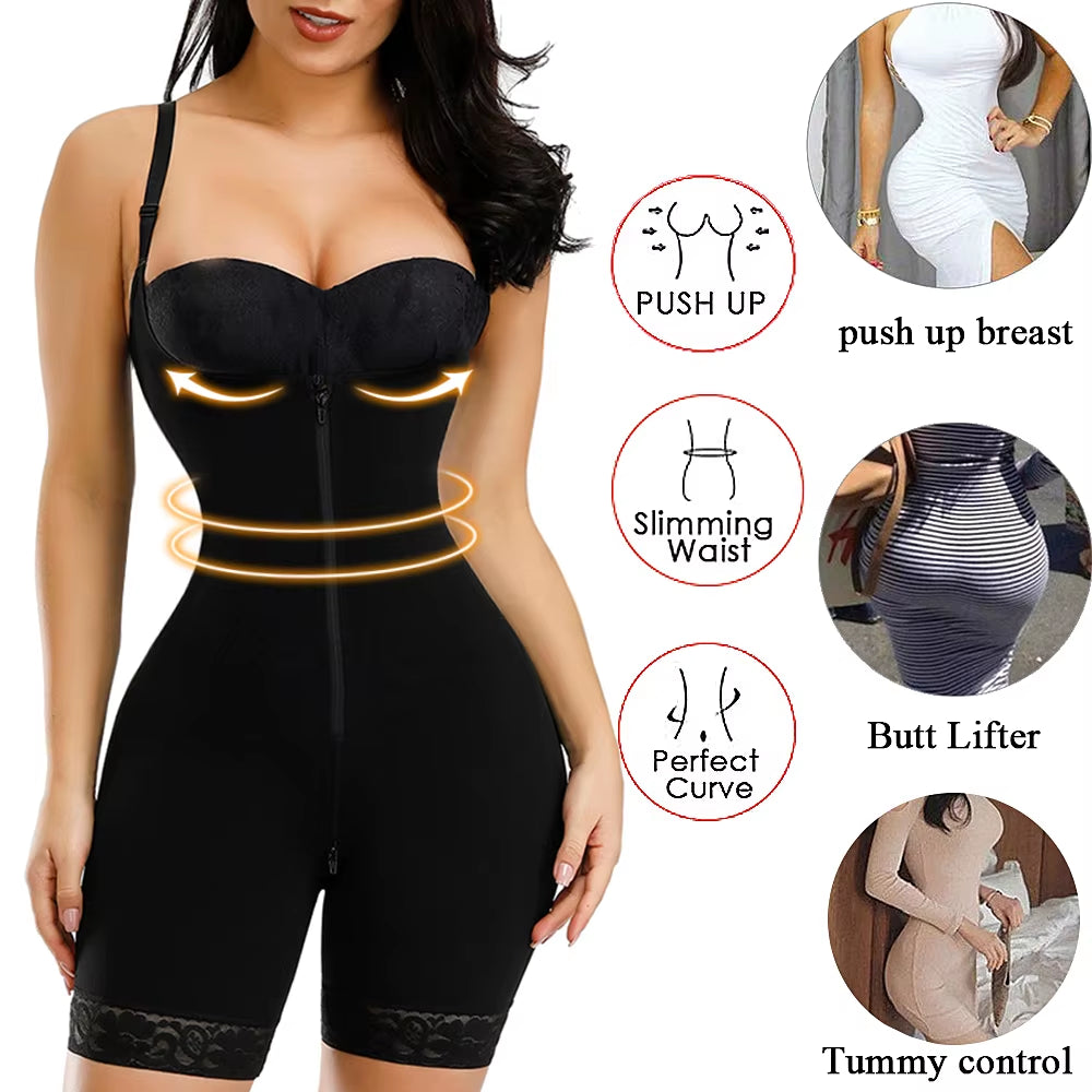 Colombianas Reductora Waist Trainer Body Shaper Tummy Slimming Flat Belly Postpartum Girdle Push up Butt Lifter Shapewear