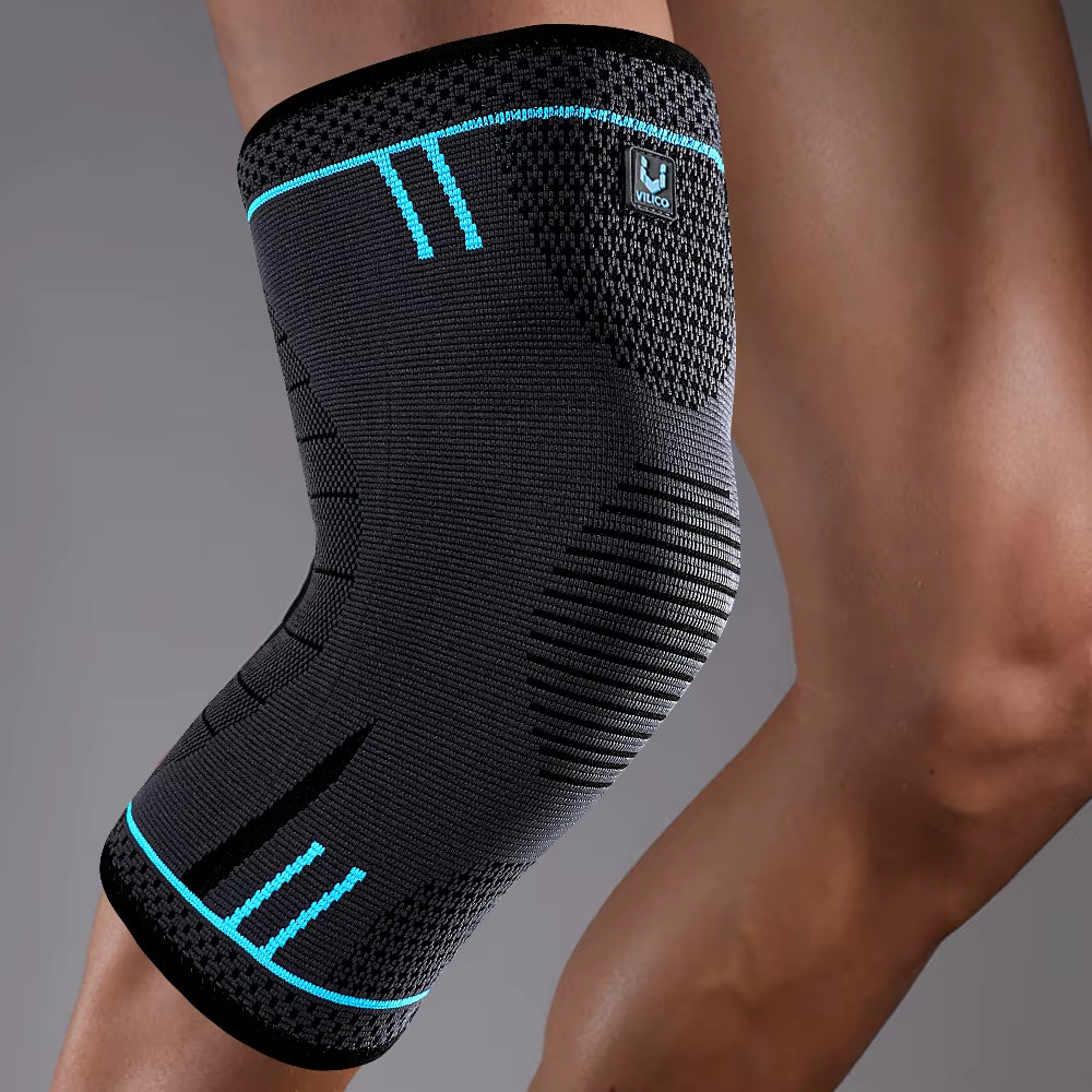1 Pcs Compression Knee Support Sleeve Elastic Knee Pads Brace Springs Gym Sports Protector Basketball Hiking Leg Guards