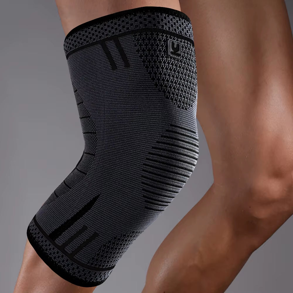 1 Pcs Compression Knee Support Sleeve Elastic Knee Pads Brace Springs Gym Sports Protector Basketball Hiking Leg Guards