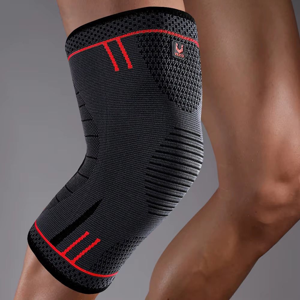 1 Pcs Compression Knee Support Sleeve Elastic Knee Pads Brace Springs Gym Sports Protector Basketball Hiking Leg Guards