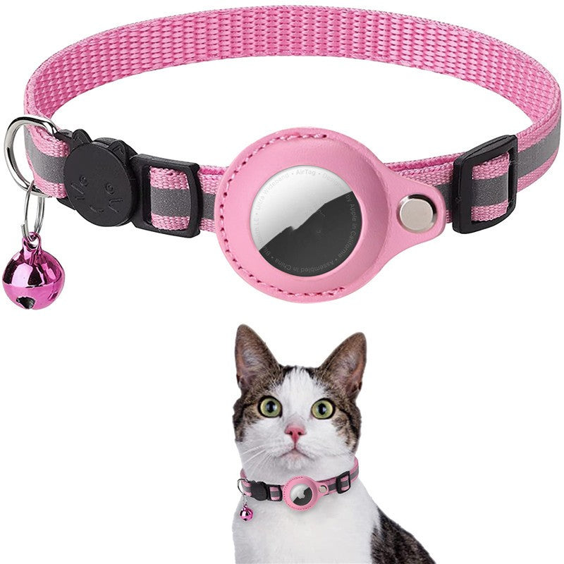 Pet Collar with Bell Airtag Reflective Collar