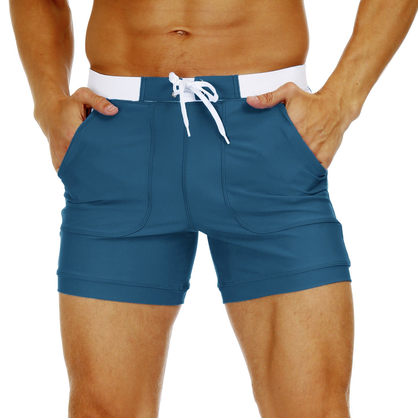 Men'S Swimsuit Sexy Boxer Swim Shorts