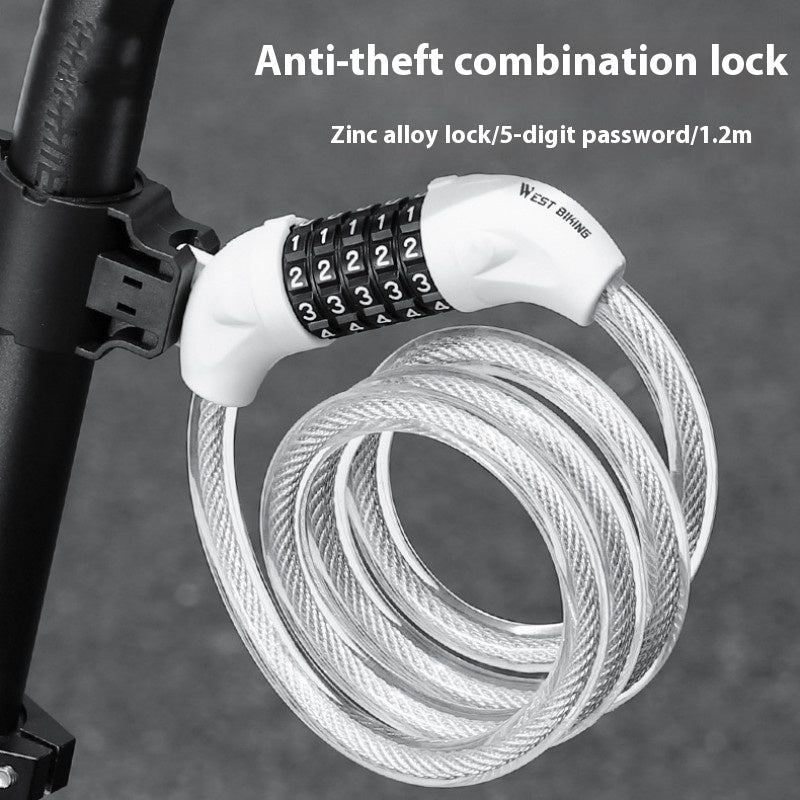 Anti-Theft Password Lock Portable Riding Bike Cable Lock