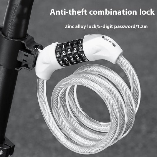Anti-Theft Password Lock Portable Riding Bike Cable Lock