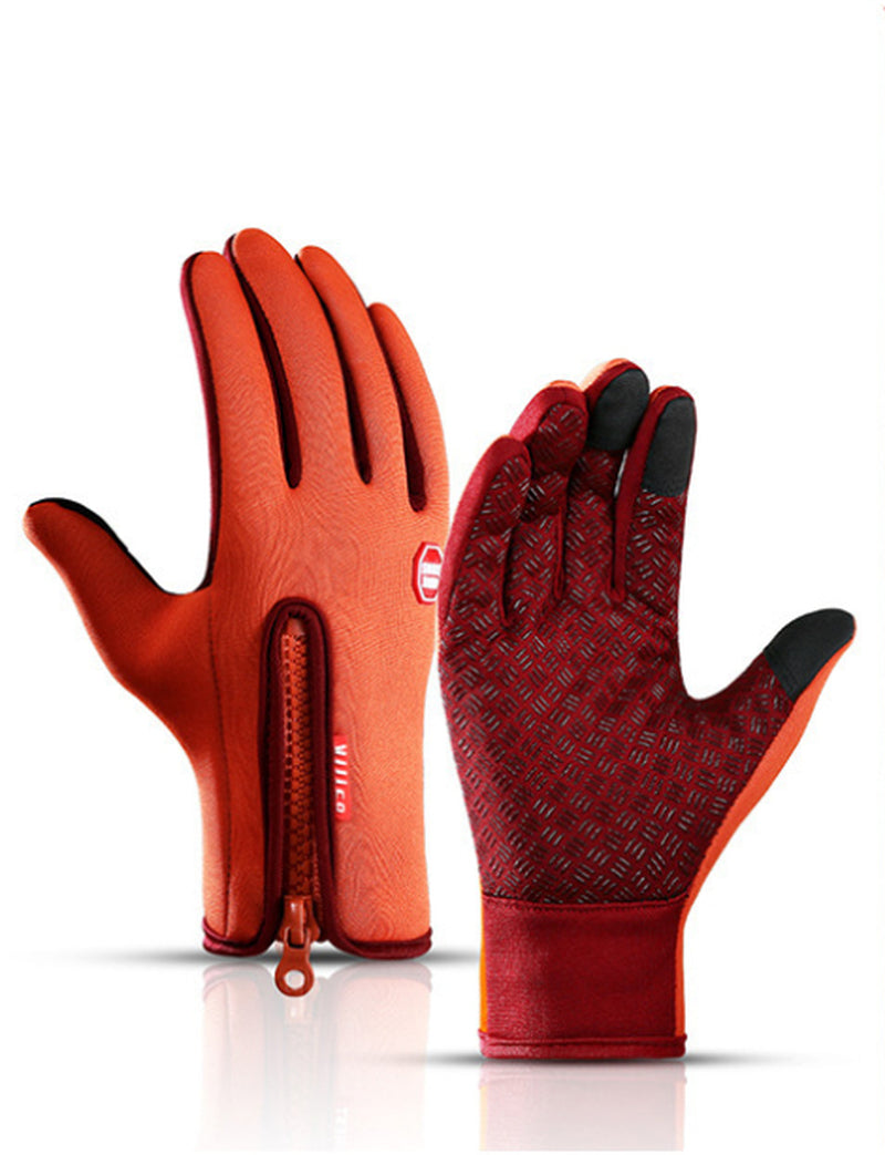 Winter Gloves Touch Screen Riding Motorcycle Sliding Waterproof Sports Gloves with Fleece