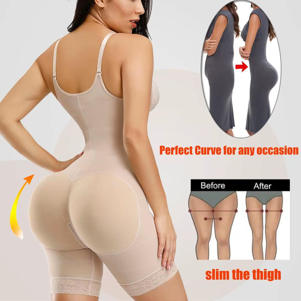 Colombianas Reductora Waist Trainer Body Shaper Tummy Slimming Flat Belly Postpartum Girdle Push up Butt Lifter Shapewear
