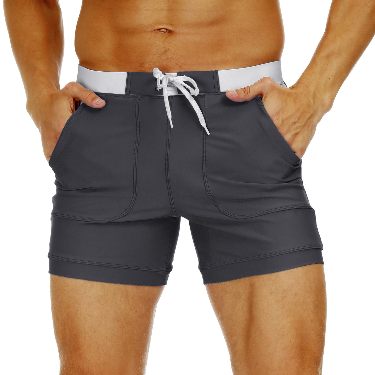 Men'S Swimsuit Sexy Boxer Swim Shorts