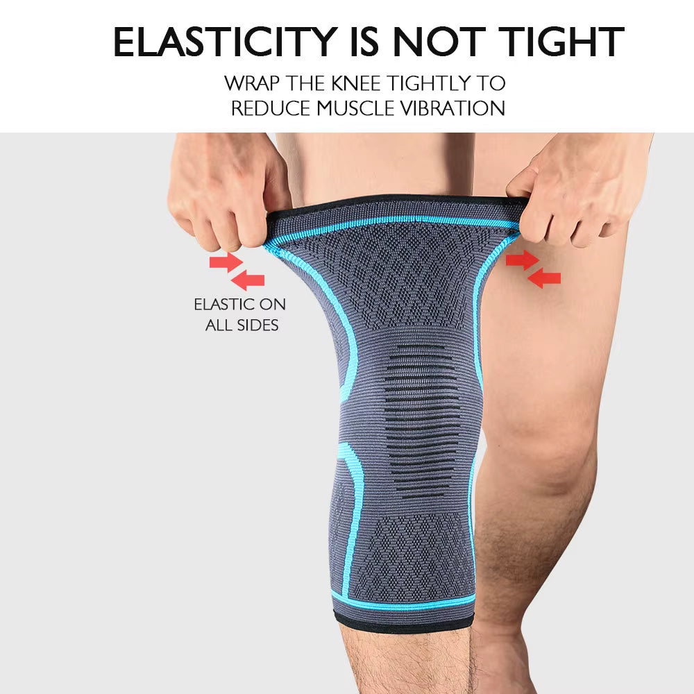 1/2PCS Fitness Running Cycling Knee Support Braces Elastic Nylon Sport Compression Knee Pad Sleeve for Basketball Volleyball