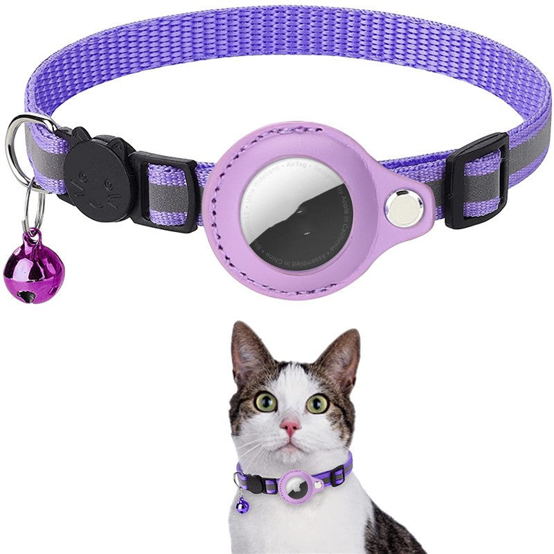 Pet Collar with Bell Airtag Reflective Collar