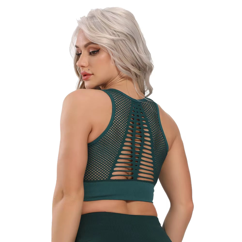 Hot Fitness Women'S T-Shirts Workout Sports Bra Yoga Vest Backless Solid Quick Dry Running Gym Sport Bra Yoga Shirts Tank Top