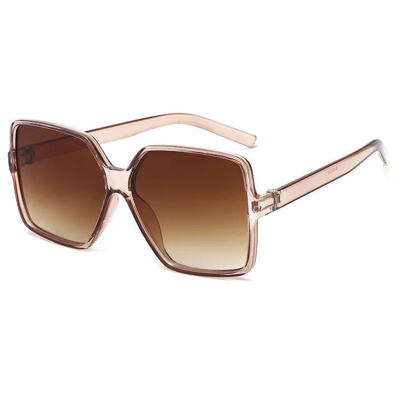 New Oversized Square Sunglasses for Women and Men UV Protection Eyeglasses Retro Big Frame Sun Glasses Fashion Vintage Shades