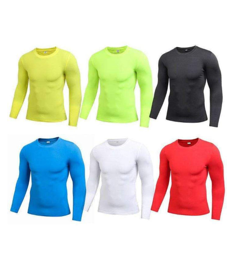 Men'S Blank Long Sleeve Compression Top