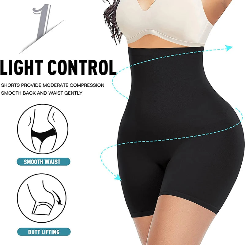 High Waisted Body Shaper Shorts Shapewear for Women Tummy Control Thigh Slimming Waist Trainer Butt Lifter Shaping Briefs Panty