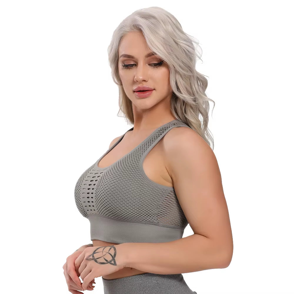 Hot Fitness Women'S T-Shirts Workout Sports Bra Yoga Vest Backless Solid Quick Dry Running Gym Sport Bra Yoga Shirts Tank Top