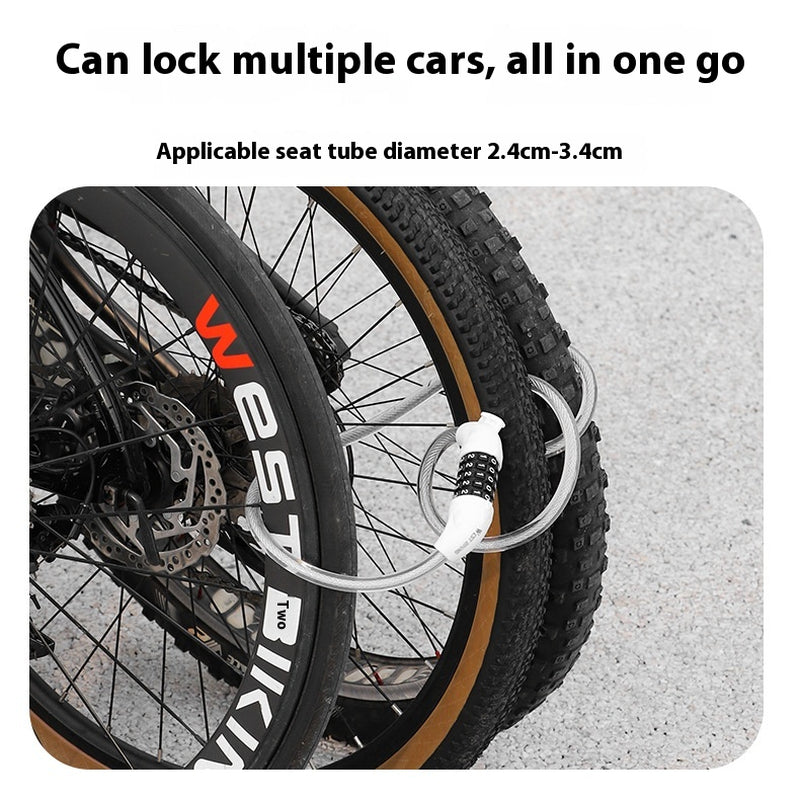 Anti-Theft Password Lock Portable Riding Bike Cable Lock