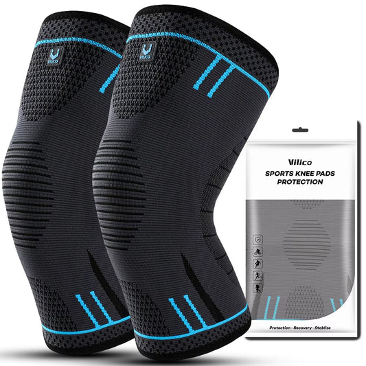 1 Pcs Compression Knee Support Sleeve Elastic Knee Pads Brace Springs Gym Sports Protector Basketball Hiking Leg Guards